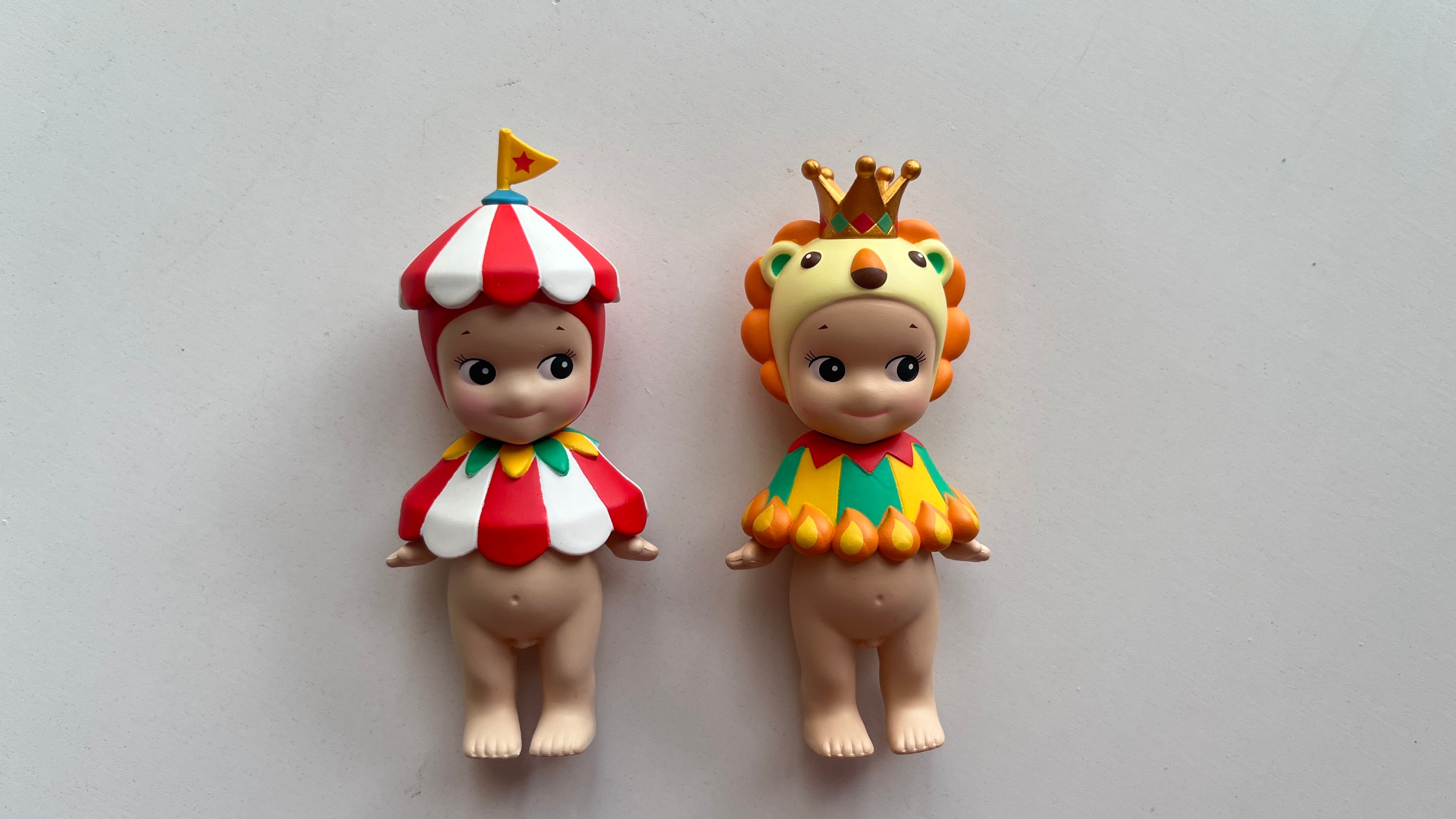 Circus lion, tent and Christmas poinsettias