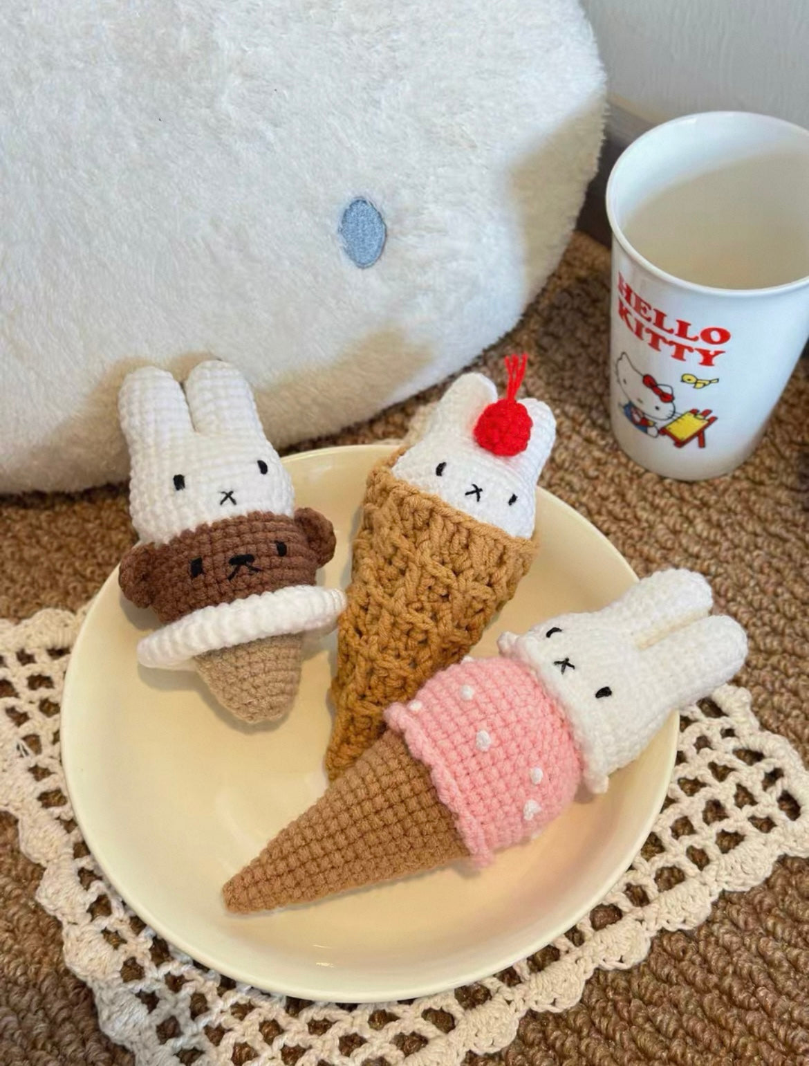 Crochet ice cream Miffy