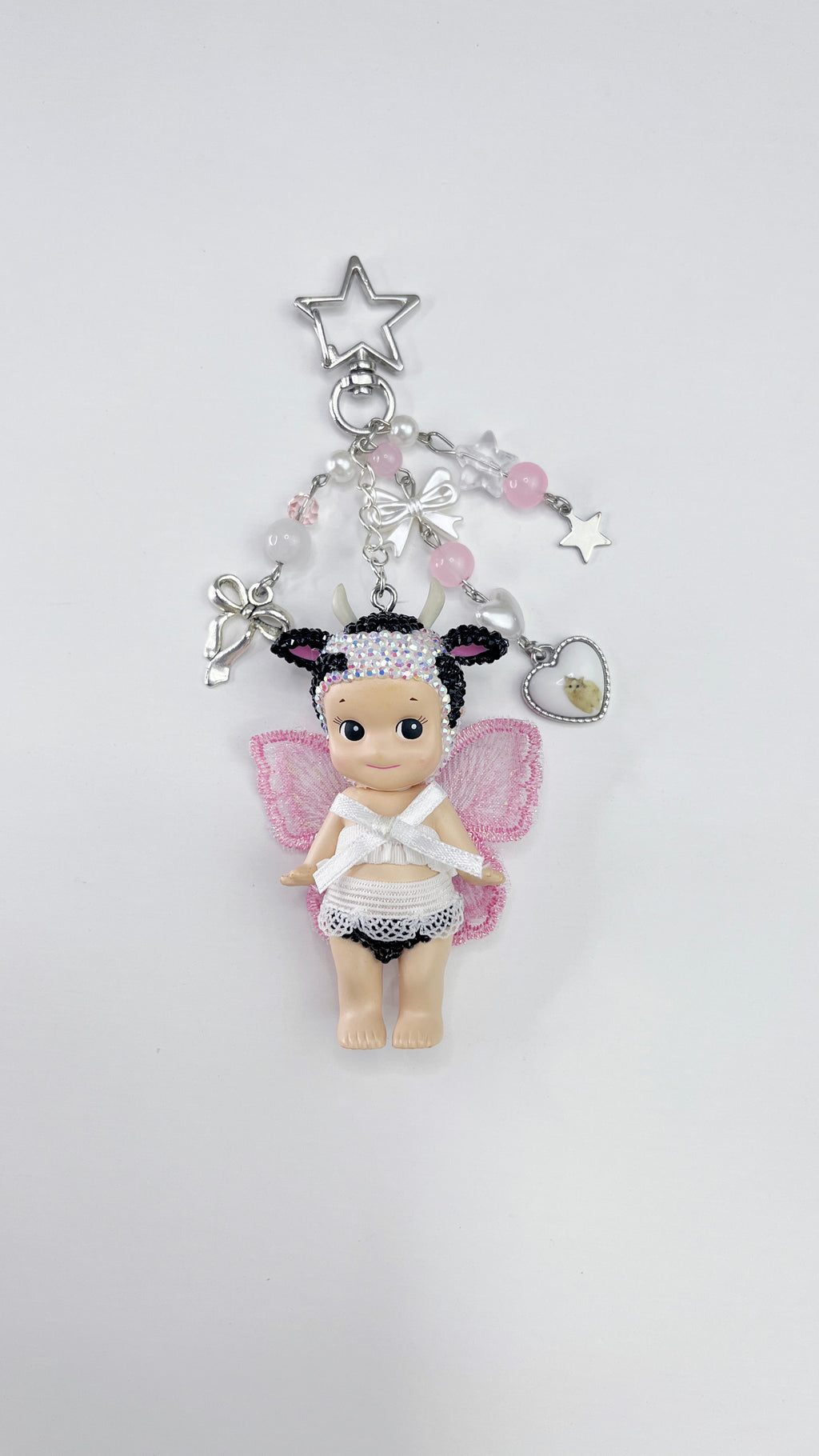 Beddazzled Cow Vintage Sonny Angel Keychain